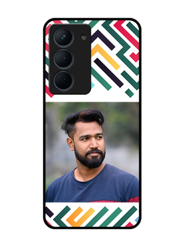 Custom Narzo 80x 5G Custom Metal Phone Case - Colorful Maze Pattern Design