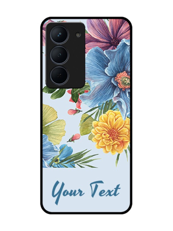 Custom Narzo 80x 5G Custom Metal Phone Case - Stunning Watercolored Flowers Painting Design