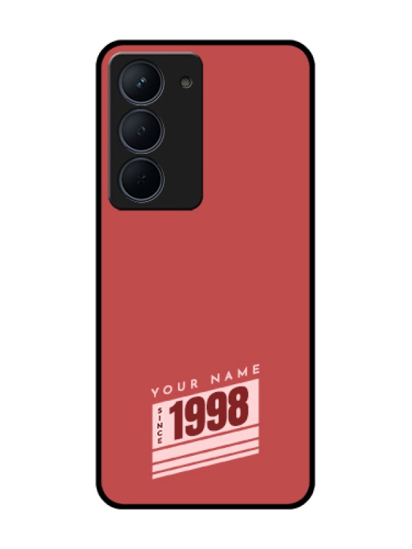 Custom Narzo 80x 5G Custom Metal Phone Case - Red Custom Year Of Birth Design