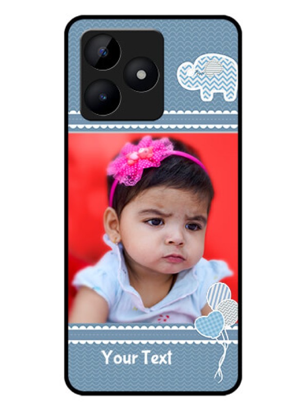 Custom narzo N53 Custom Metal Phone Case - With Kids Pattern Design