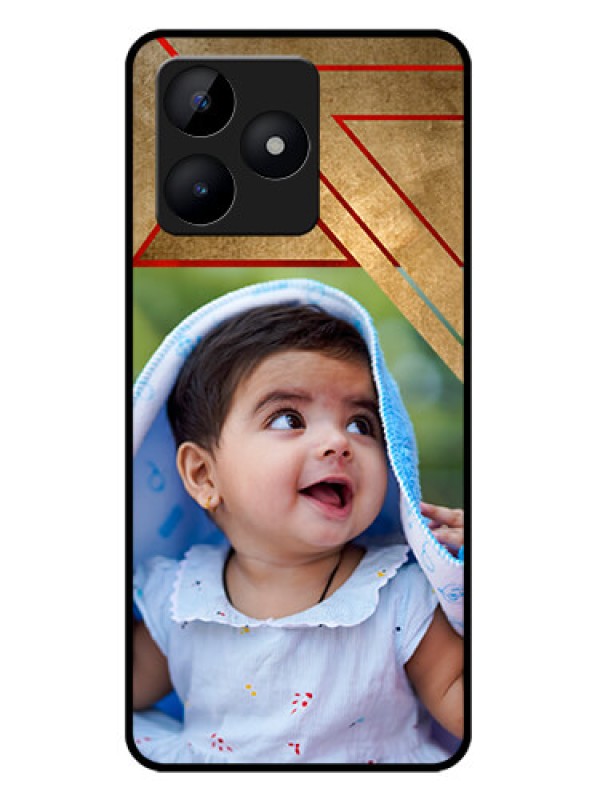 Custom narzo N53 Custom Metal Phone Case - Gradient Abstract Texture Design