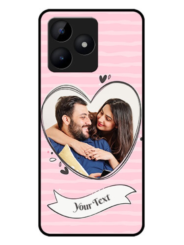 Custom narzo N53 Custom Metal Phone Case - Vintage Heart Design