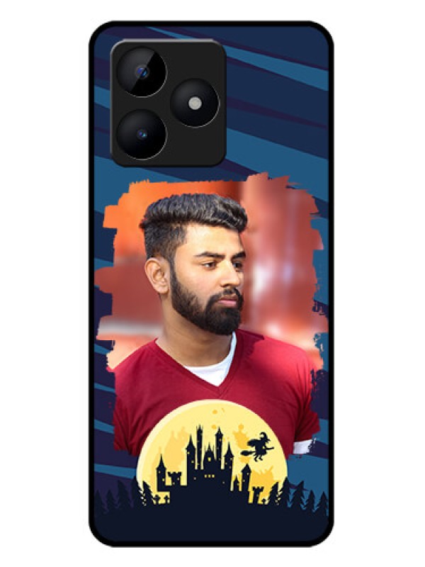 Custom narzo N53 Custom Metal Phone Case - Halloween Witch Design