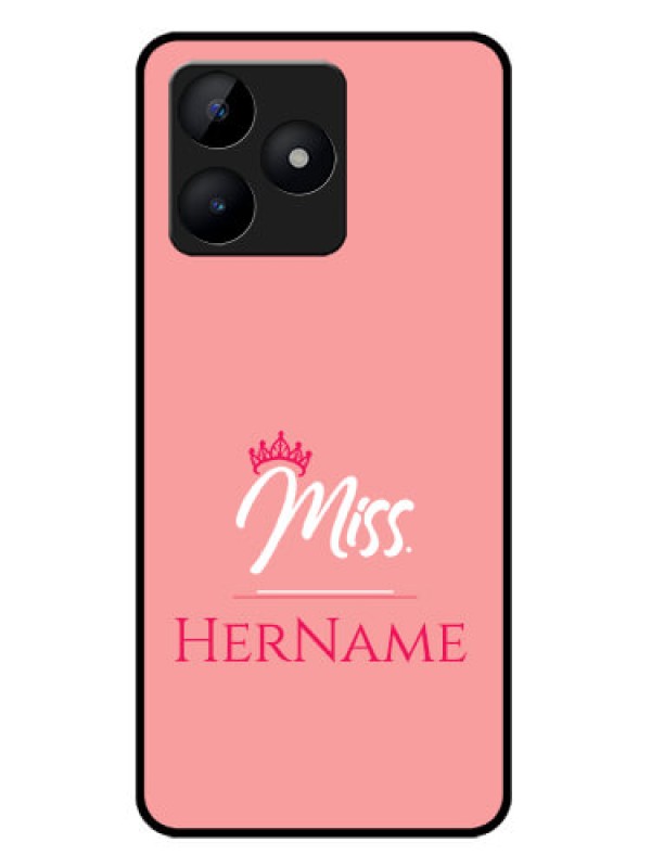 Custom narzo N53 Custom Metal Phone Case - Mrs With Name Design