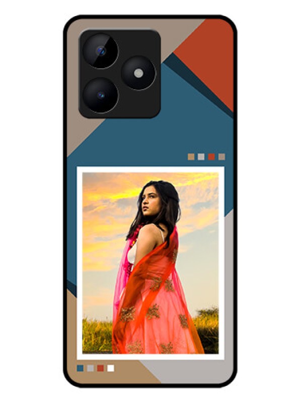 Custom narzo N53 Custom Metal Phone Case - Retro Color Pallet Design