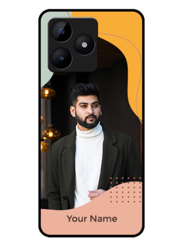 Custom narzo N53 Custom Metal Phone Case - Tri - Coloured Overlay Design