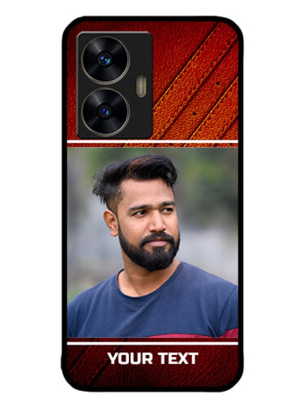 Custom narzo N55 Custom Metal Phone Case - Leather Phone Case Design