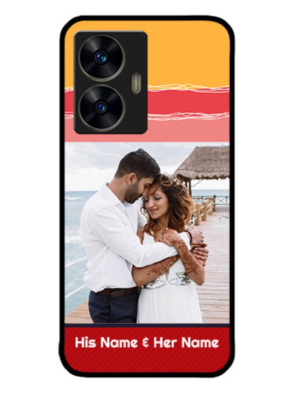 Custom narzo N55 Custom Metal Phone Case - Colorful Case Design