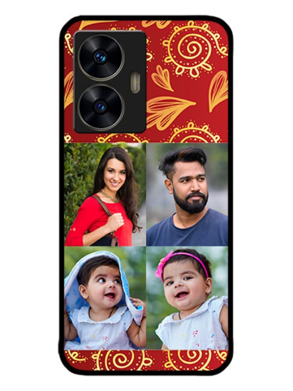 Custom narzo N55 Custom Metal Phone Case - 4 Image Traditional Design