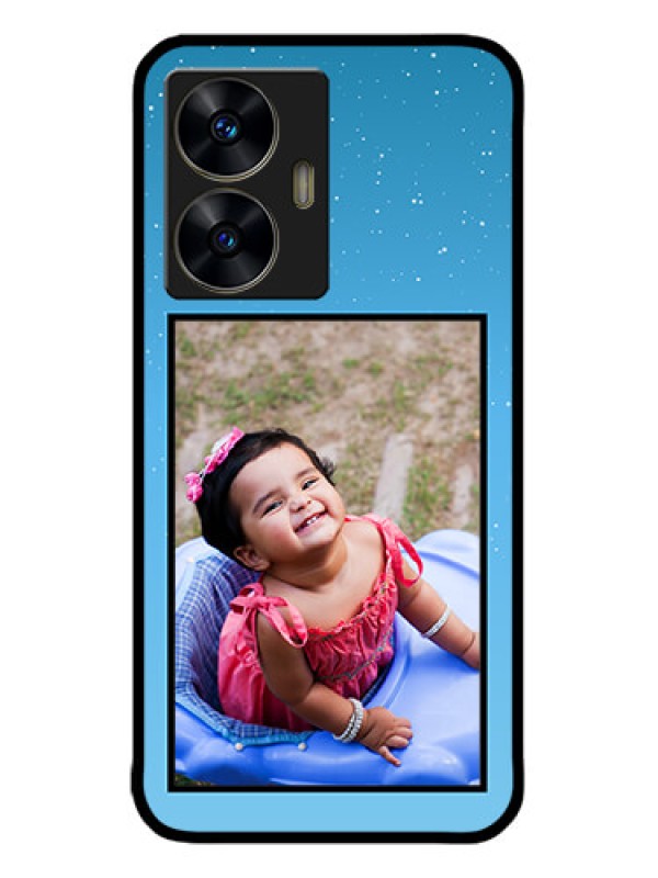 Custom narzo N55 Custom Metal Phone Case - Wave Pattern Colorful Design