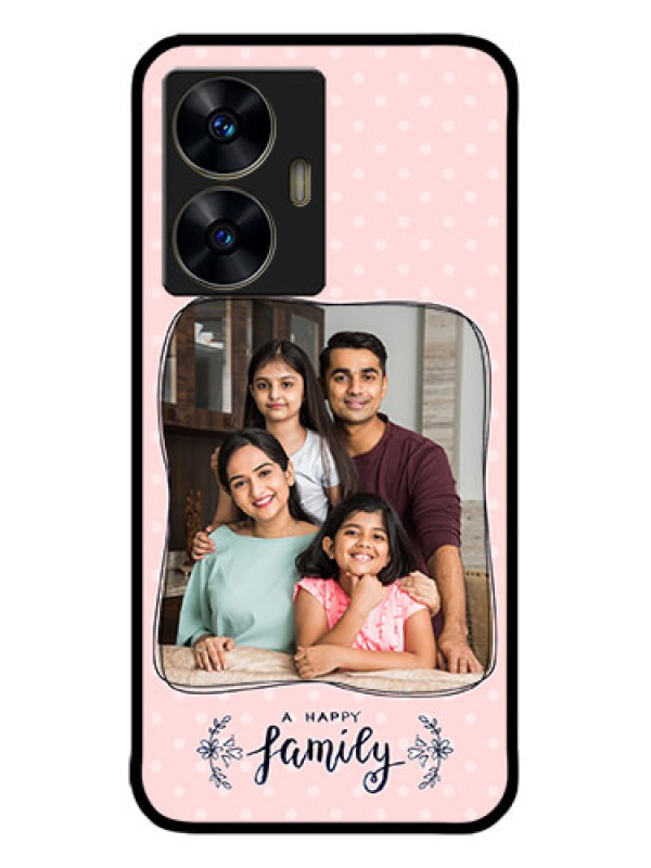 Custom narzo N55 Custom Metal Phone Case - Family With Dots Design