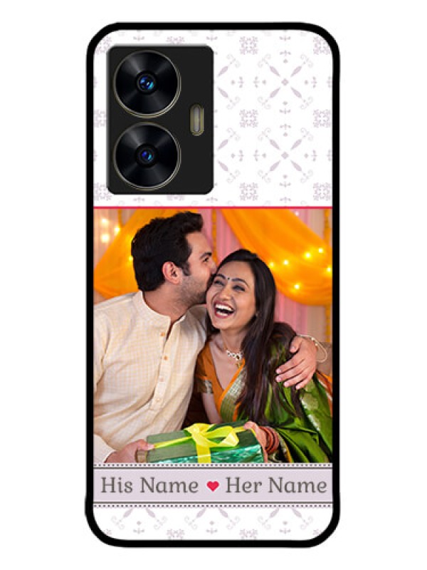 Custom narzo N55 Custom Metal Phone Case - With Photo And Ethnic Design