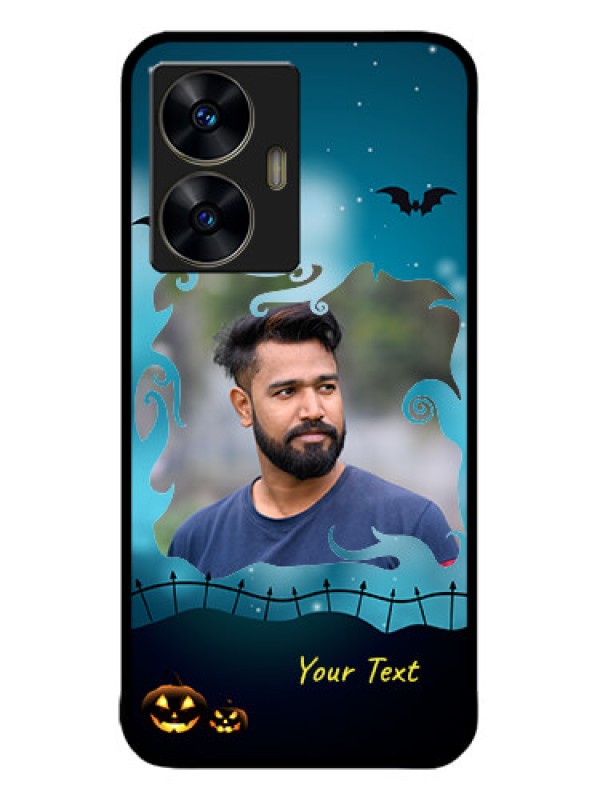 Custom narzo N55 Custom Metal Phone Case - Halloween Frame Design