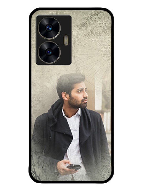 Custom narzo N55 Custom Metal Phone Case - With Vintage Design