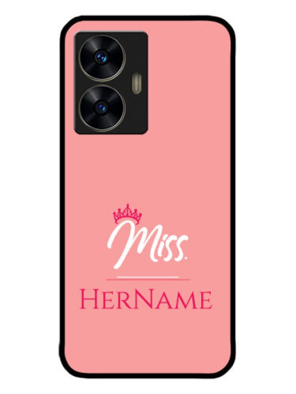 Custom narzo N55 Custom Metal Phone Case - Mrs With Name Design