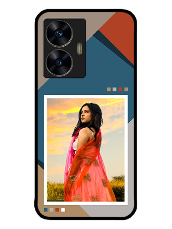 Custom narzo N55 Custom Metal Phone Case - Retro Color Pallet Design