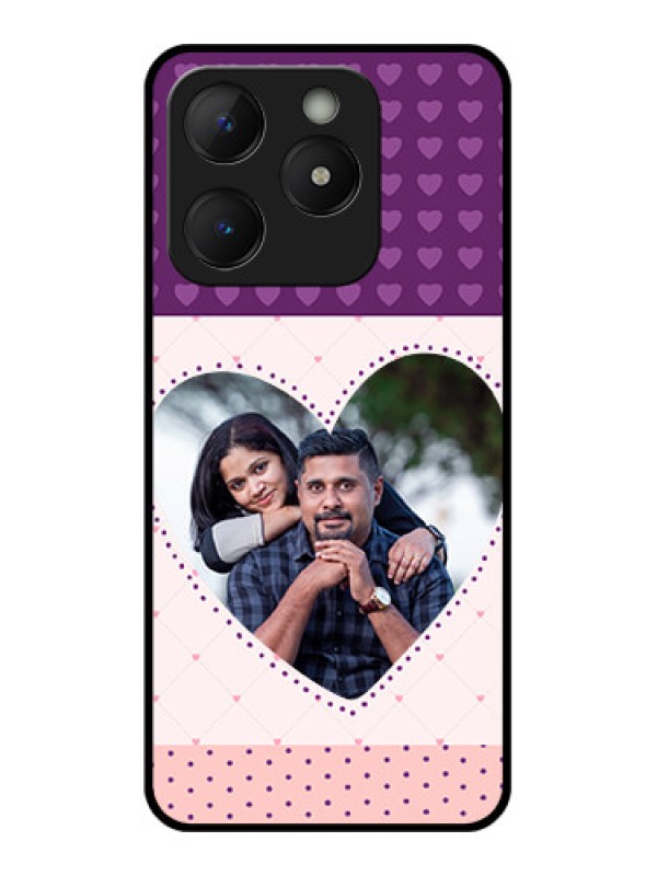 Custom Realme Narzo N63 Custom Metal Phone Case - Violet Love Dots Design
