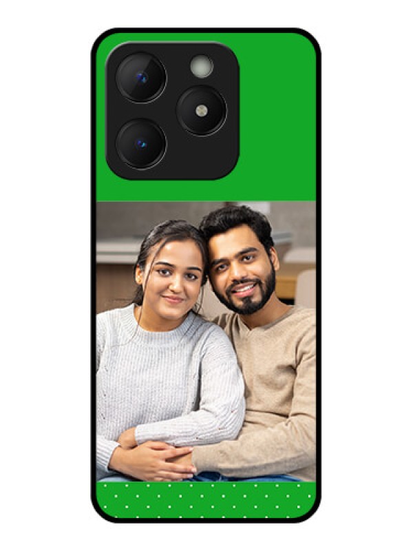 Custom Realme Narzo N63 Custom Metal Phone Case - Green Pattern Design