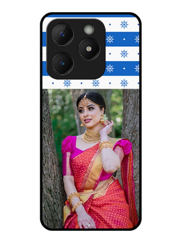 Custom Realme Narzo N63 Custom Metal Phone Case - Snow Pattern Design