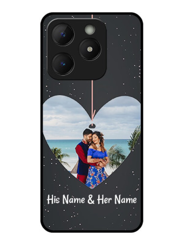 Custom Realme Narzo N63 Custom Metal Phone Case - Hanging Heart Design