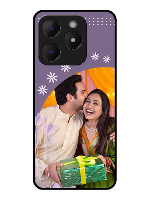 Custom Realme Narzo N63 Custom Metal Phone Case - Lavender Flowers Design