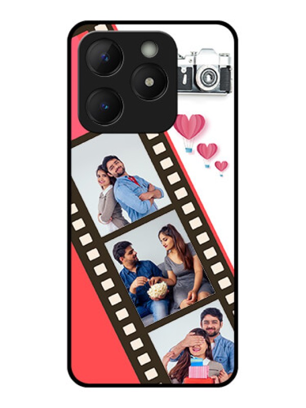 Custom Realme Narzo N63 Custom Metal Phone Case - 3 Image Holder With Film Reel