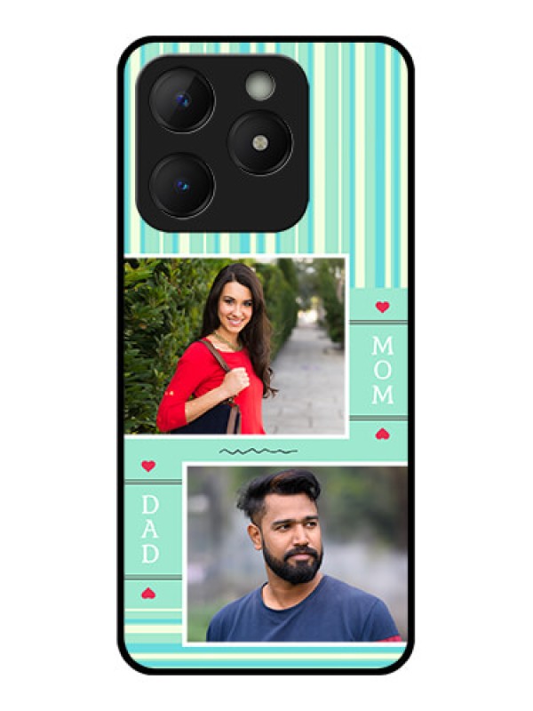 Custom Realme Narzo N63 Custom Metal Phone Case - Mom and Dad Pic Design