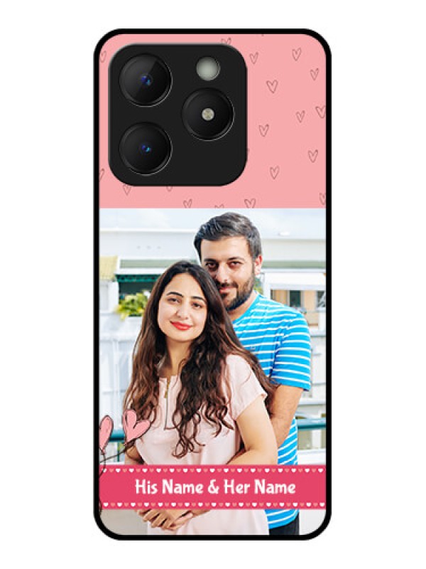 Custom Realme Narzo N63 Custom Metal Phone Case - Love Design Peach Color