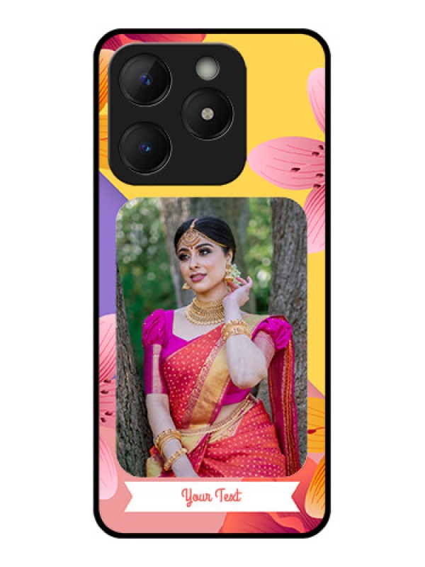 Custom Realme Narzo N63 Custom Metal Phone Case - 3 Image With Vintage Floral Design