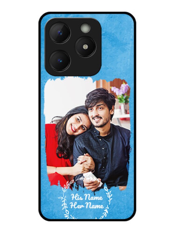 Custom Realme Narzo N63 Custom Metal Phone Case - Blue Color Vintage Design