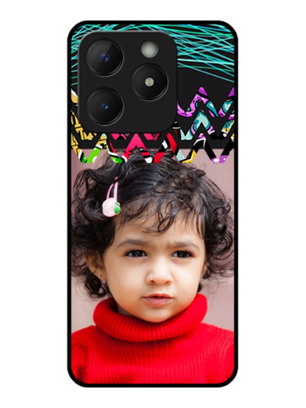 Custom Realme Narzo N63 Custom Metal Phone Case - Neon Abstract Design