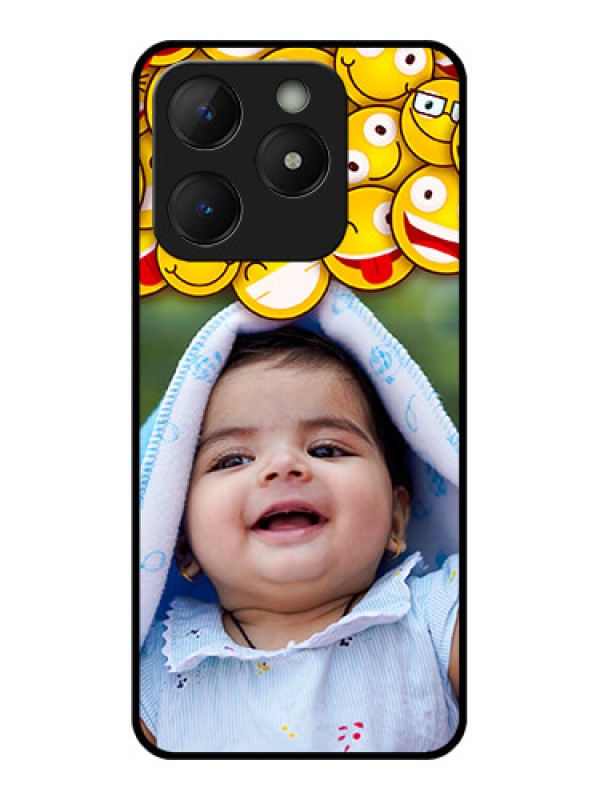 Custom Realme Narzo N63 Custom Metal Phone Case - With Smiley Emoji Design