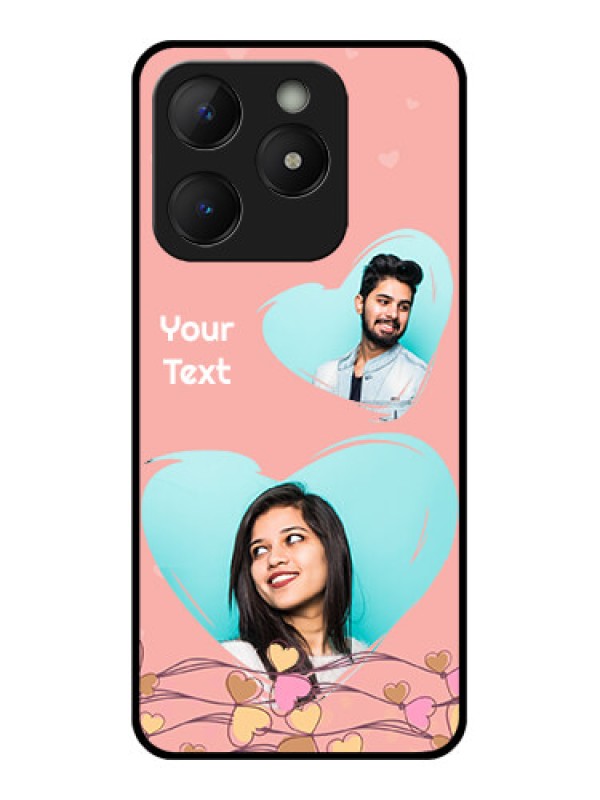 Custom Realme Narzo N63 Custom Metal Phone Case - Love Doodle Design