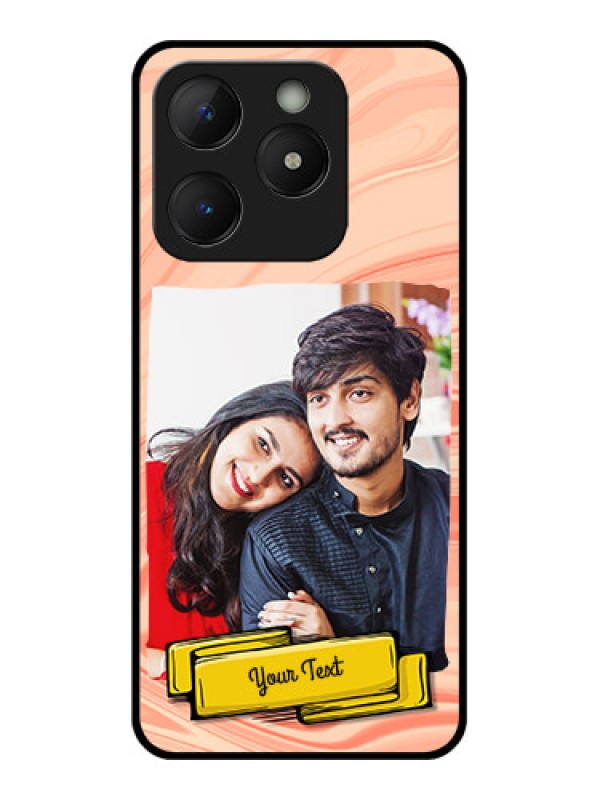 Custom Realme Narzo N63 Custom Metal Phone Case - Marble Texture Design