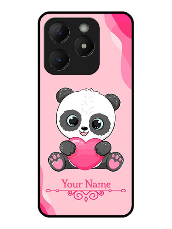 Custom Realme Narzo N63 Custom Metal Phone Case - Cute Panda Design