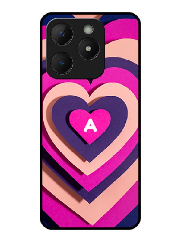 Custom Realme Narzo N63 Custom Metal Phone Case - Cute Heart Pattern Design