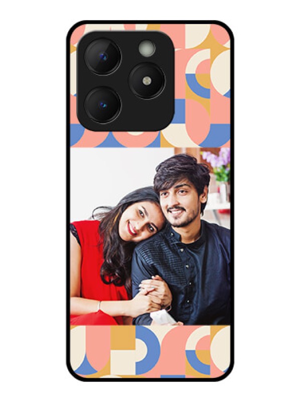 Custom Realme Narzo N63 Custom Metal Phone Case - Semi - Circle Maze Pattern Design