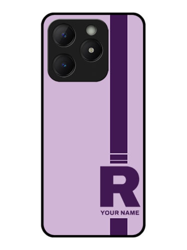 Custom Realme Narzo N63 Custom Metal Phone Case - Simple Dual Tone Stripe With Name Design