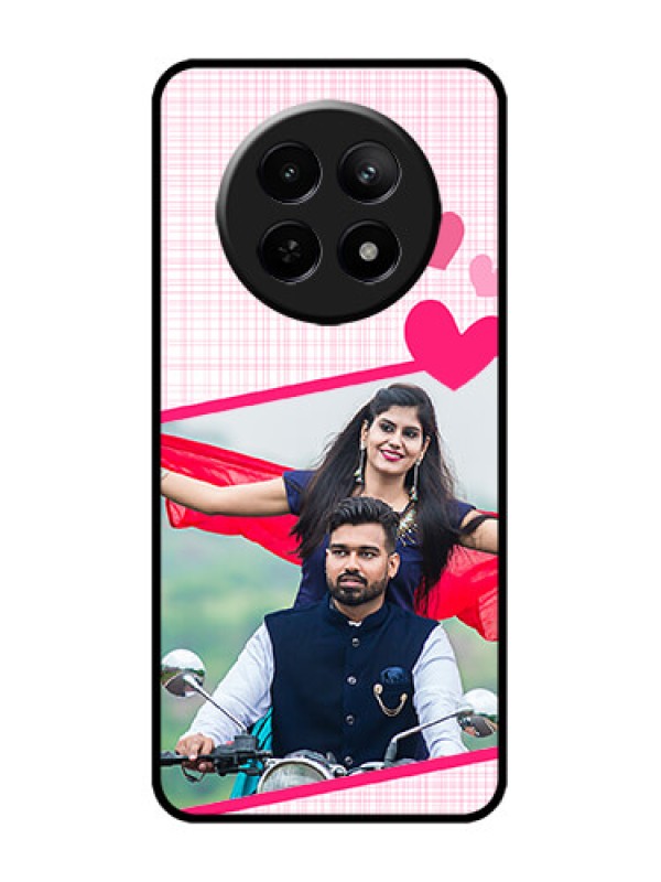 Custom narzo N65 5G Custom Metal Phone Case - Love Shape Heart Design