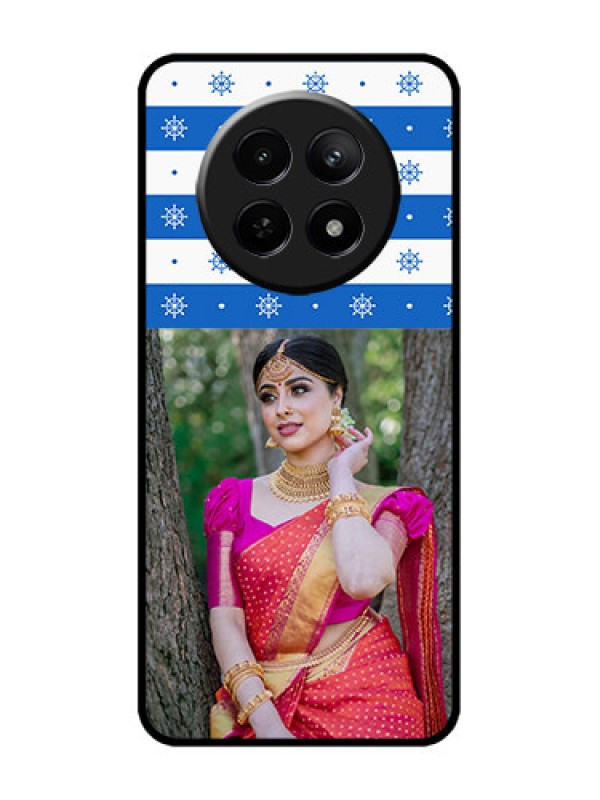 Custom narzo N65 5G Custom Metal Phone Case - Snow Pattern Design