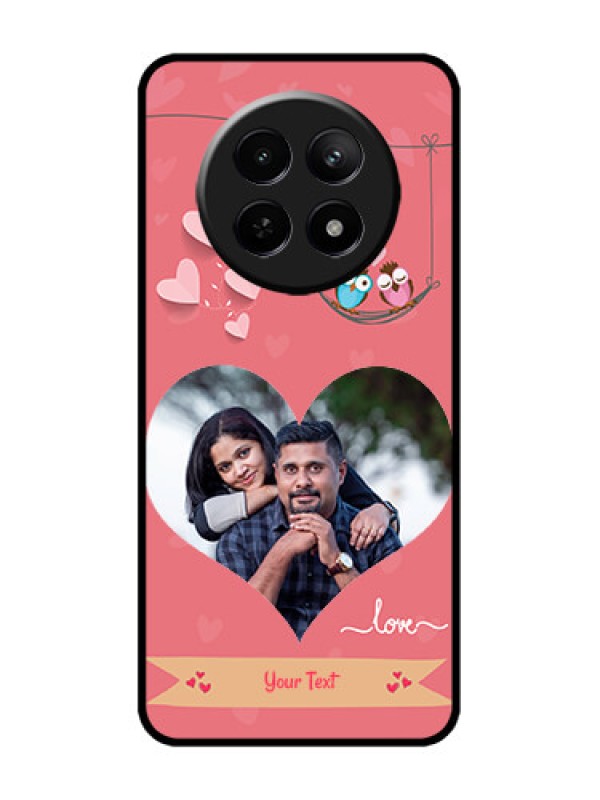 Custom narzo N65 5G Custom Metal Phone Case - Peach Color Love Design