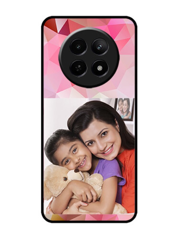 Custom narzo N65 5G Custom Metal Phone Case - Abstract Triangle Design