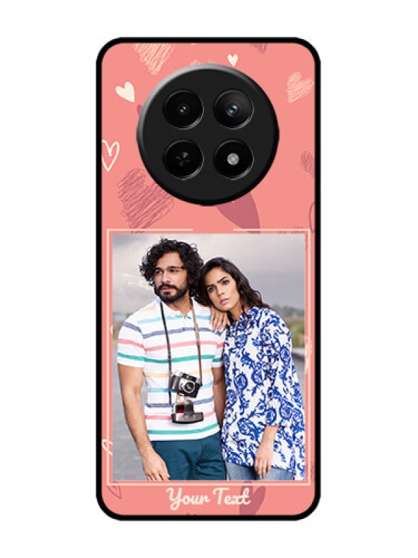 Custom narzo N65 5G Custom Metal Phone Case - Love Doodle Art Design