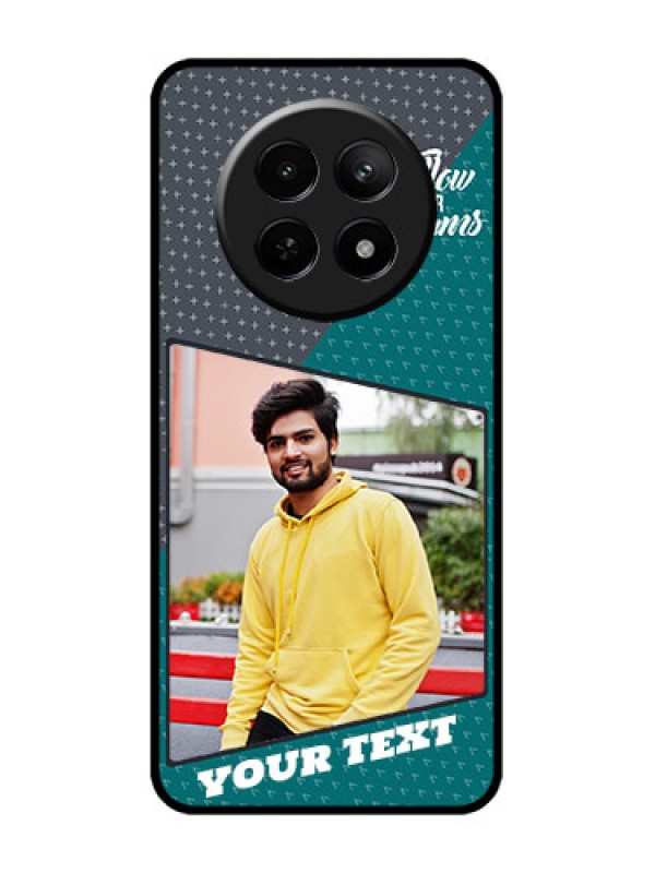 Custom narzo N65 5G Custom Metal Phone Case - Background Pattern Design With Quote