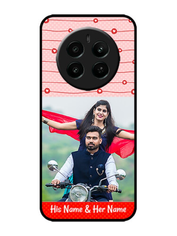 Custom Realme P1 5G Custom Metal Phone Case - Red Pattern Case Design