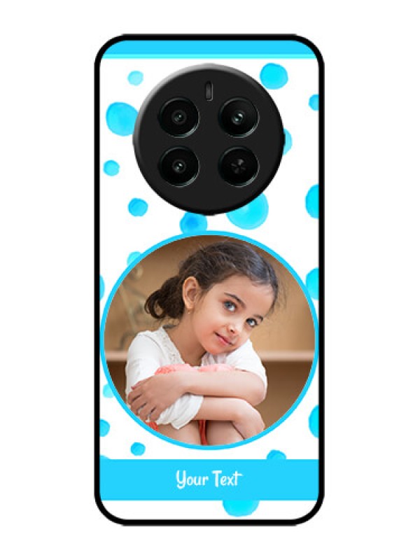 Custom Realme P1 5G Custom Metal Phone Case - Blue Bubbles Pattern Design