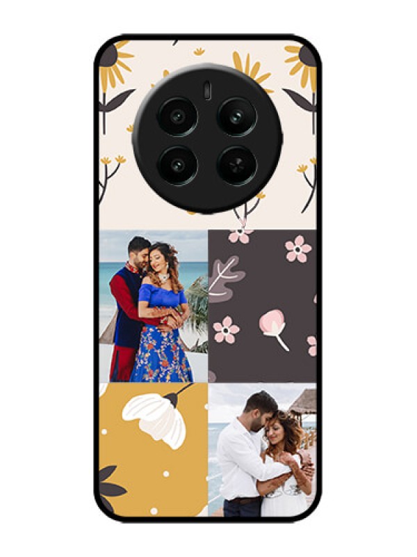 Custom Realme P1 5G Custom Metal Phone Case - 3 Images With Floral Design