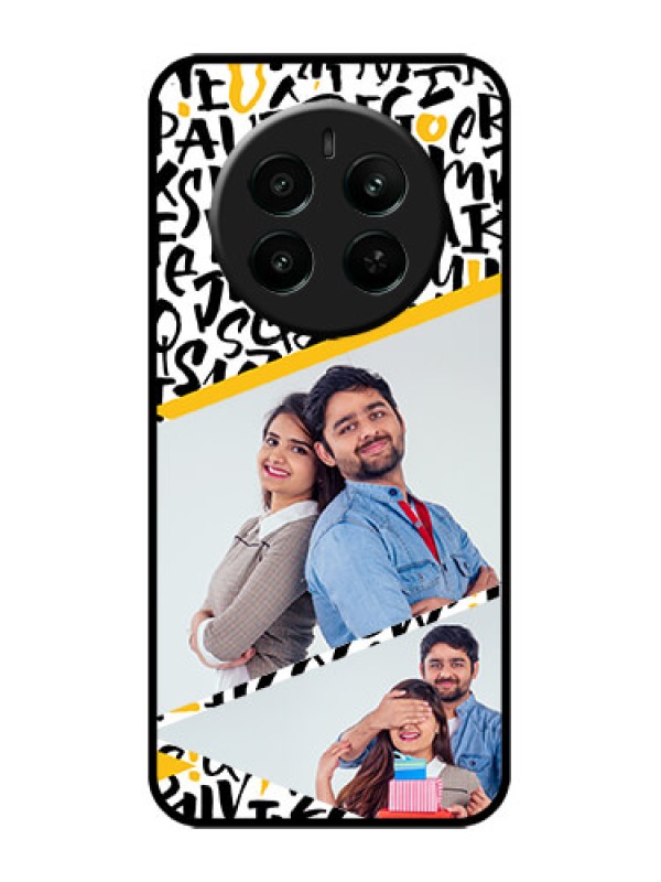 Custom Realme P1 5G Custom Metal Phone Case - Letters Pattern Design