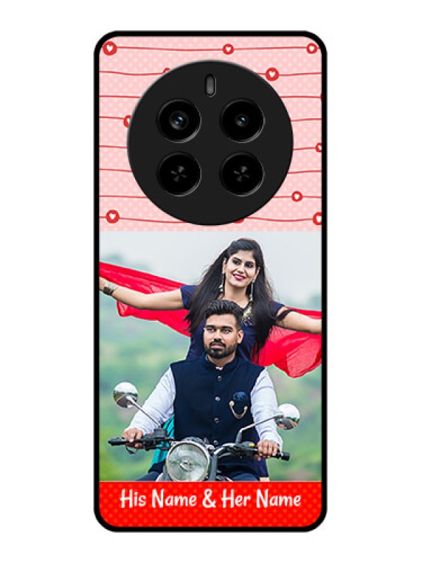 Custom Realme P1 Pro 5G Custom Metal Phone Case - Red Pattern Case Design