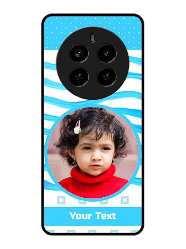 Custom Realme P1 Pro 5G Custom Metal Phone Case - Simple Blue Case Design